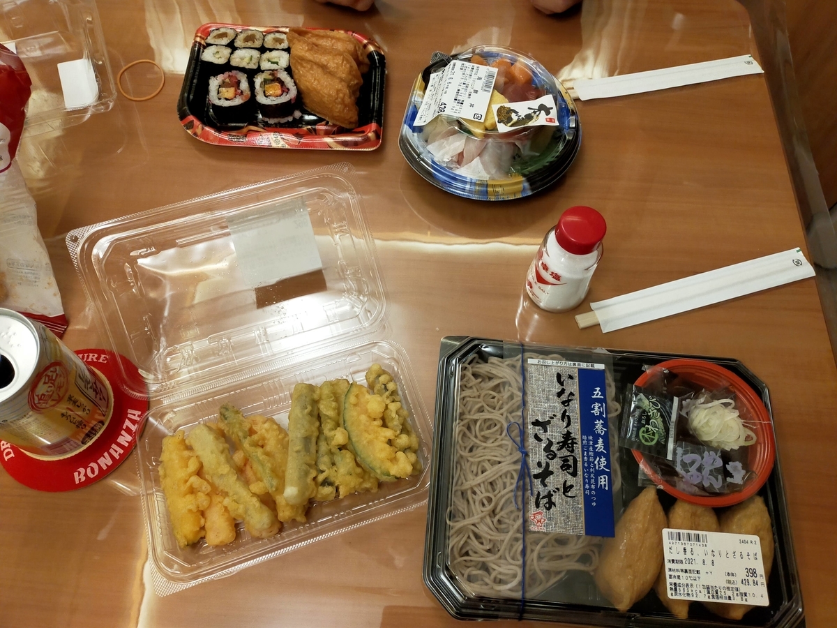 キャンピングトレーラー 車中泊 ご飯