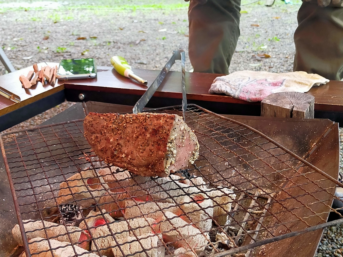雨キャンプ ⁡⁡⁡キャンプ飯 ローストビーフ丼⁡ ミネストローネスープ⁡ アヒージョ ⁡⁡⁡⁡那須 ⁡キャンプラビット⁡ キャンピングトレーラー⁡ シーズー⁡ キャンプ犬⁡ 貸切露天風呂