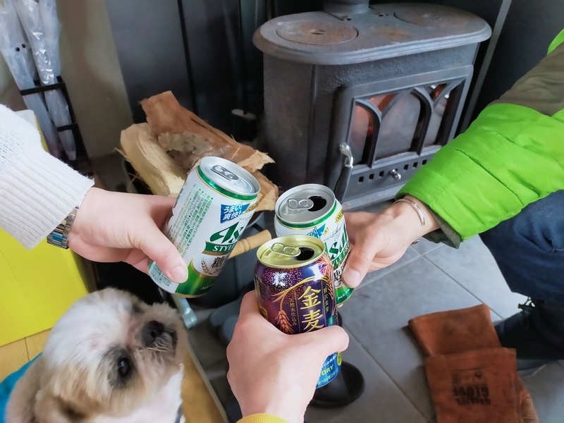 旅行 犬連れ旅行 エンゼルフォレスト白川高原 サウナグランピングキャビン プライベートサウナ シーズー 