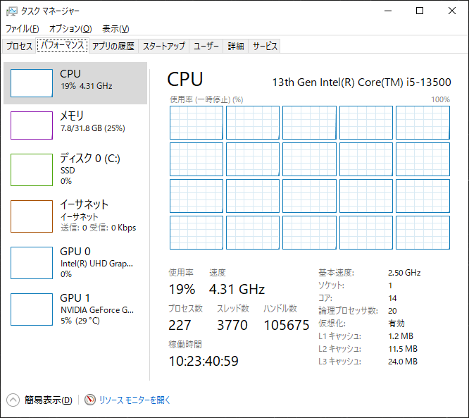 タスクマネージャの表示が更新されない - 123456Ayaのブログ