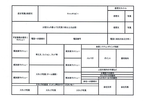 チラシ印刷テンプレート裏