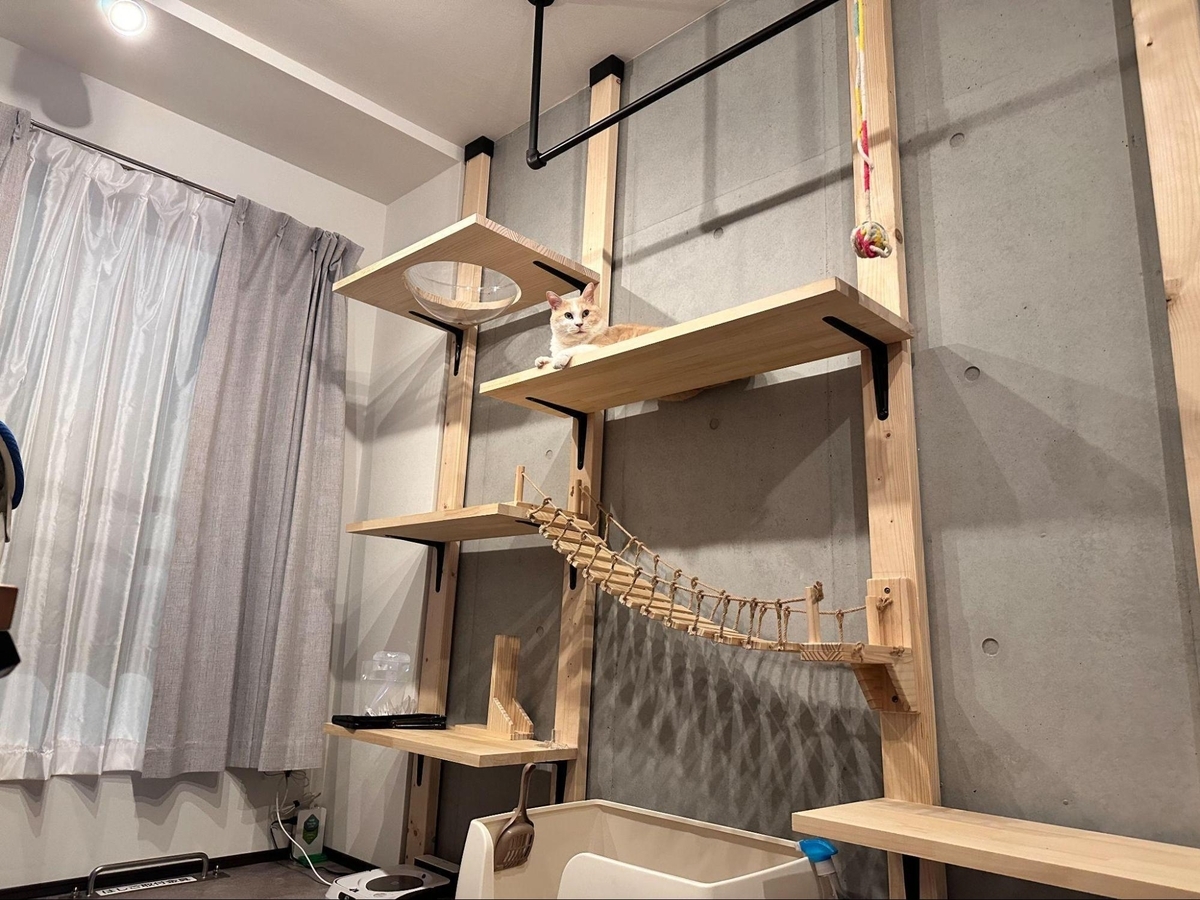 ▲完成したキャットタワー
