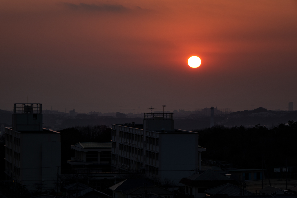 2019年1月8日の夕日
