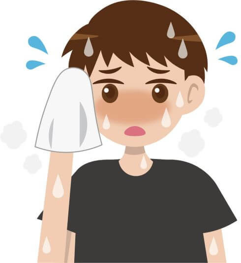 汗かき(多汗症)の人は体が弱い