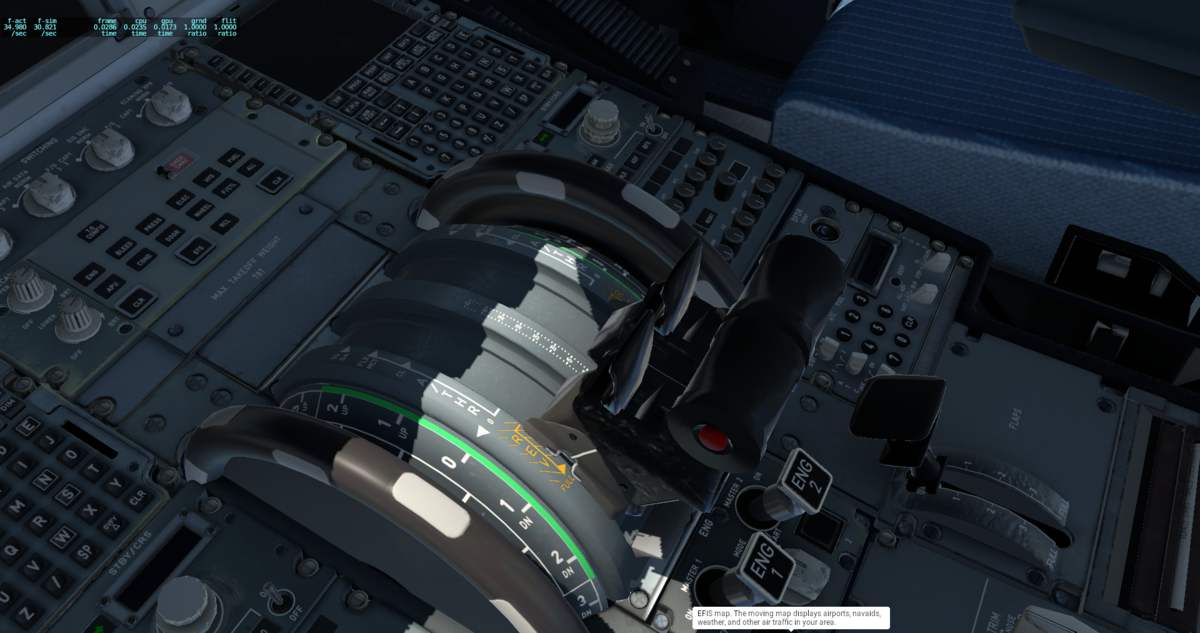 飛行機のエンジンとスロットル - ultramarine sky