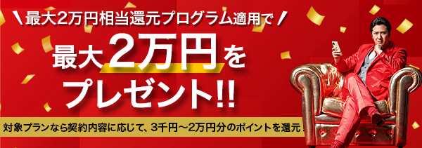 最大2万円相当還元プログラム