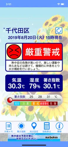 熱中症警戒アプリ