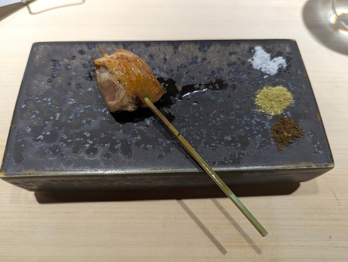 飛鳥くら田 コース「ソリレス」（鶏モモ肉の足の付け根の辺りにある肉）