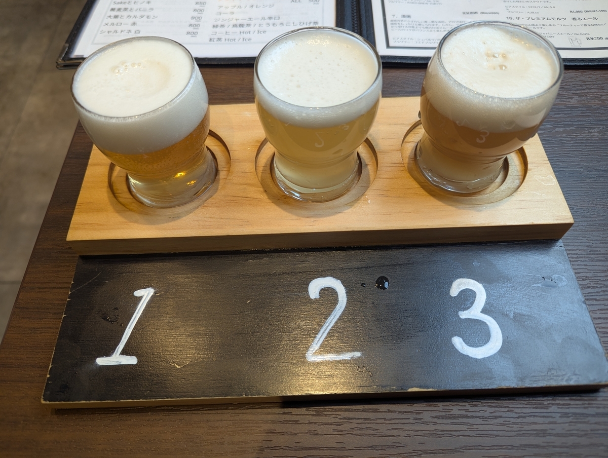 柴田屋酒店 喜多見ビール醸造所のクラフトビール飲み比べセット｜自家醸造3種のテイスティングフライト