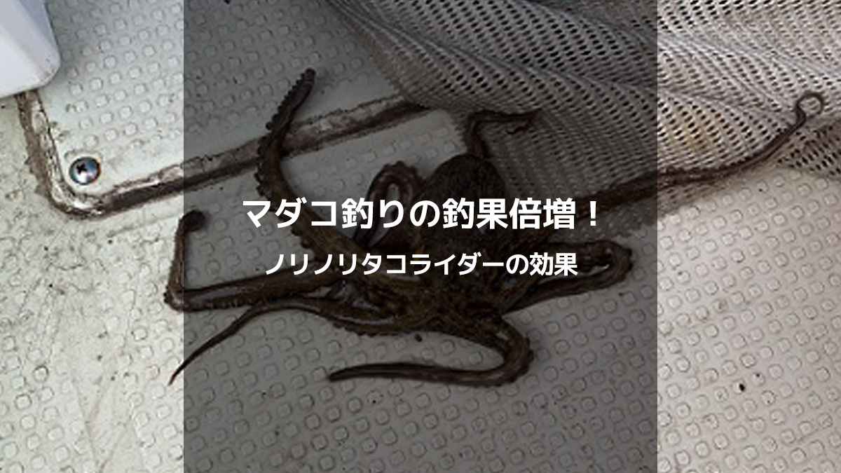 タコエギ釣りの釣果アップ！ノリノリタコライダーの抜群の効果