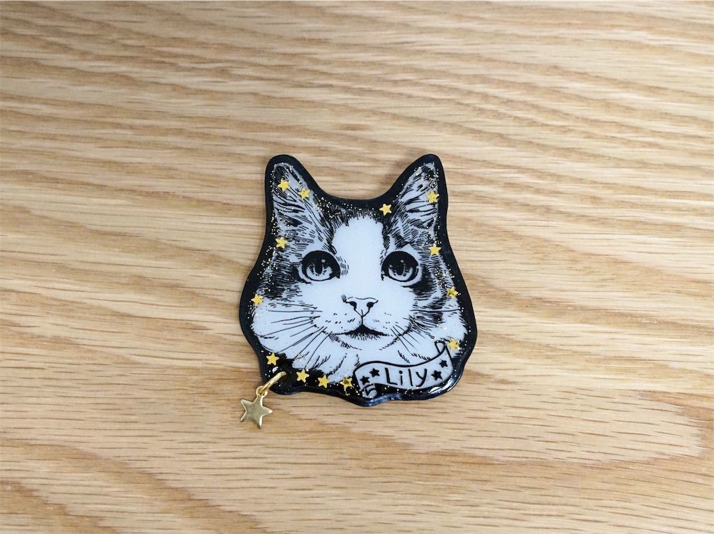 刺繍 三毛猫 猫 ハンドメイド ブローチ （nekogao | -お知らせ