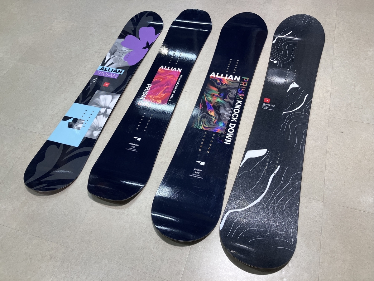 【1度のみ使用】ALLIAN PRISMGIRL 145 スノーボード アライアン プリズムガール ALLIAN 1度のみ使用】ALLIAN PRISMGIRL 145