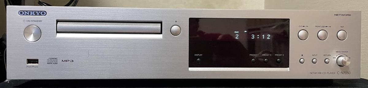 【動作良好】C-N7050 ONKYO ネットワークプレーヤー リモコン付き ONKYO C-N7050 Network CD Player High Resolution Audio w