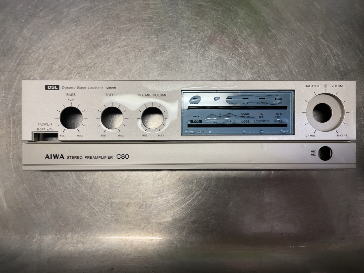 【ジャンク】AIWA C80 P80 アンプ AIWA S-C80 S-P80 ② - 羽田電器産業 ステレオ事業部