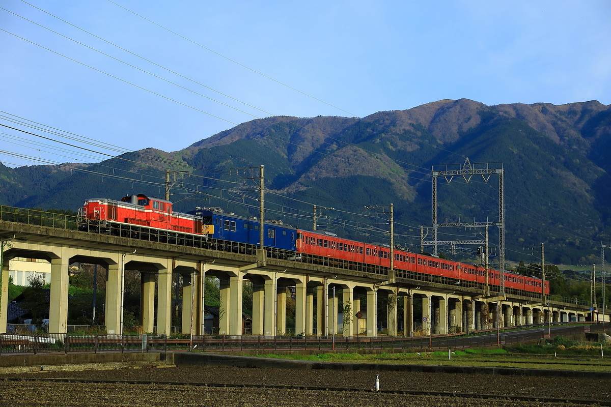 DD51 1191+クモヤ145-1052+415系C06編成・C09編成