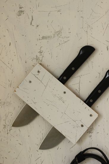 手作りした包丁ホルダー Linen Style