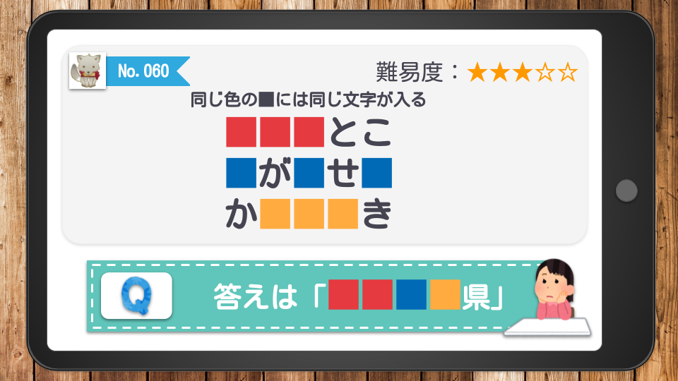 No 60 小学生から解ける謎解き練習問題 難易度 3 なぞまっぷ 日本最大のリアル脱出ゲーム 謎解き情報サイト
