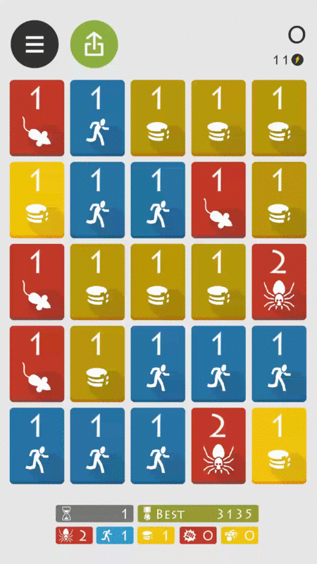 レベルス 赤1を青1で倒す