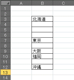 COUNTA 対象となる表