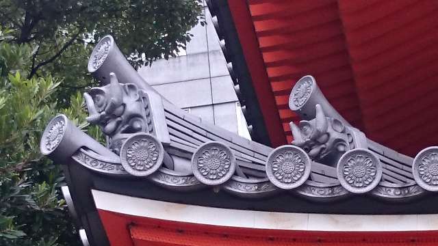 東長寺 五重塔の鬼瓦 東長寺 五重塔の鬼瓦