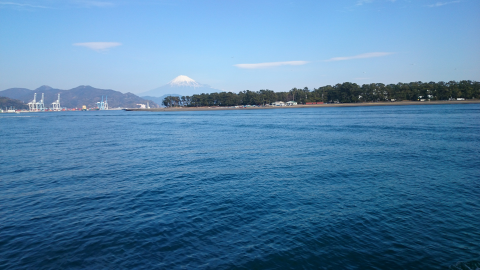 船上からの富士山