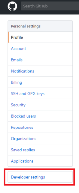 Developer settings Developer settings