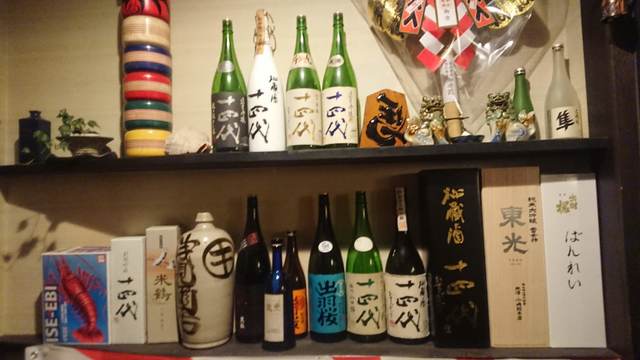 酒瓶のディスプレイ