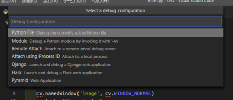 Select a debug configuration