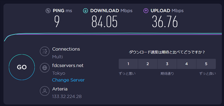 スピードテスト結果