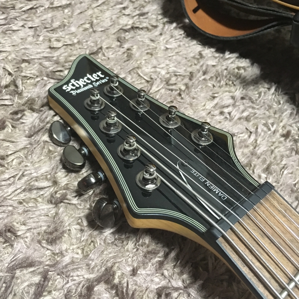 ギター】Schecter Damien Elite-8 ベースとギターの音域をソロギターや