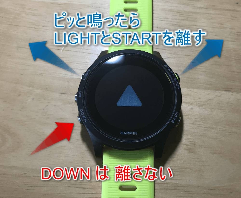 不具合時の電源OFF やリセット・初期化 - fenix 5 / ForeAthlete 935