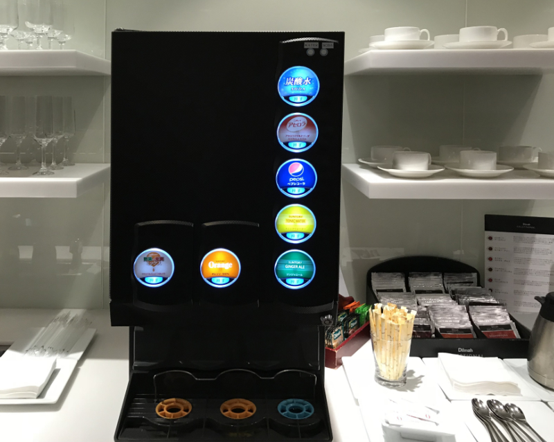 カンタス航空ラウンジソフトドリンク カンタス航空ラウンジソフトドリンク