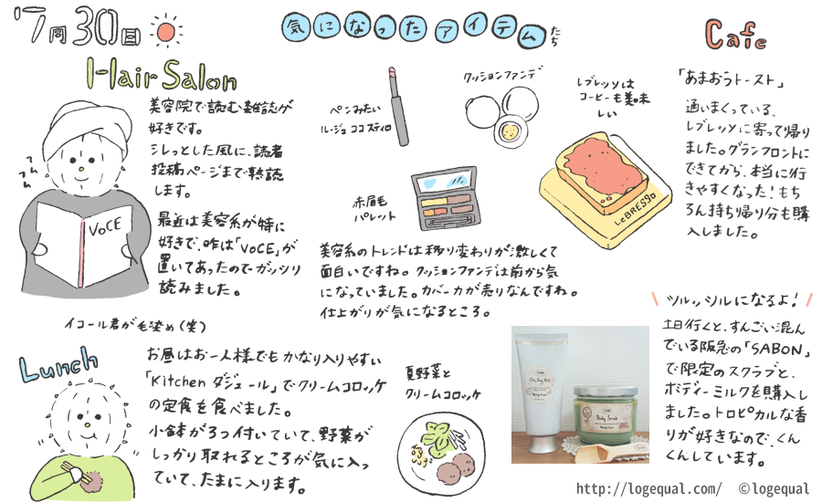 f:id:logequal:20160731202730p:plain 7月30日の日記