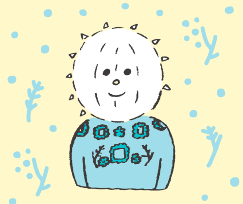 f:id:logequal:20170108215116p:plain ニットを着るイコール君