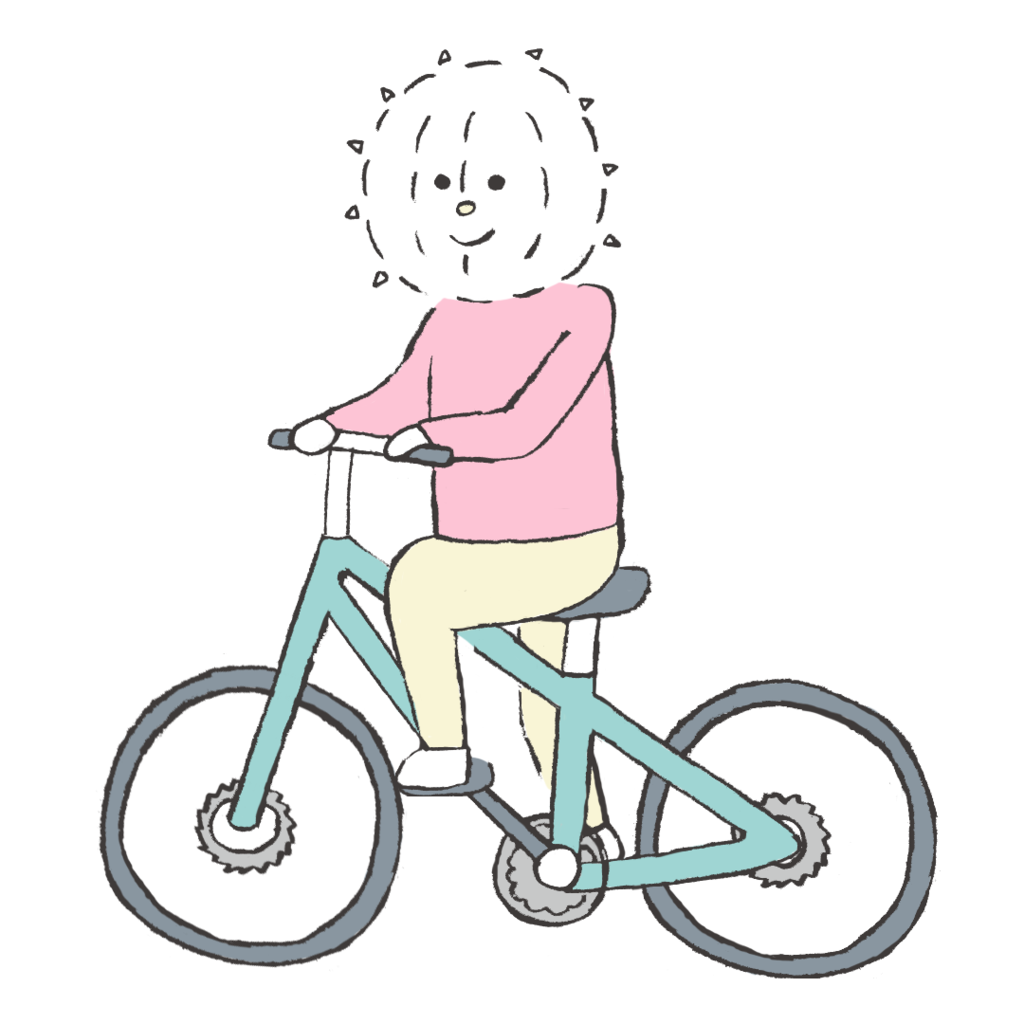 f:id:logequal:20171022192823p:plain 自転車に乗るイコール君