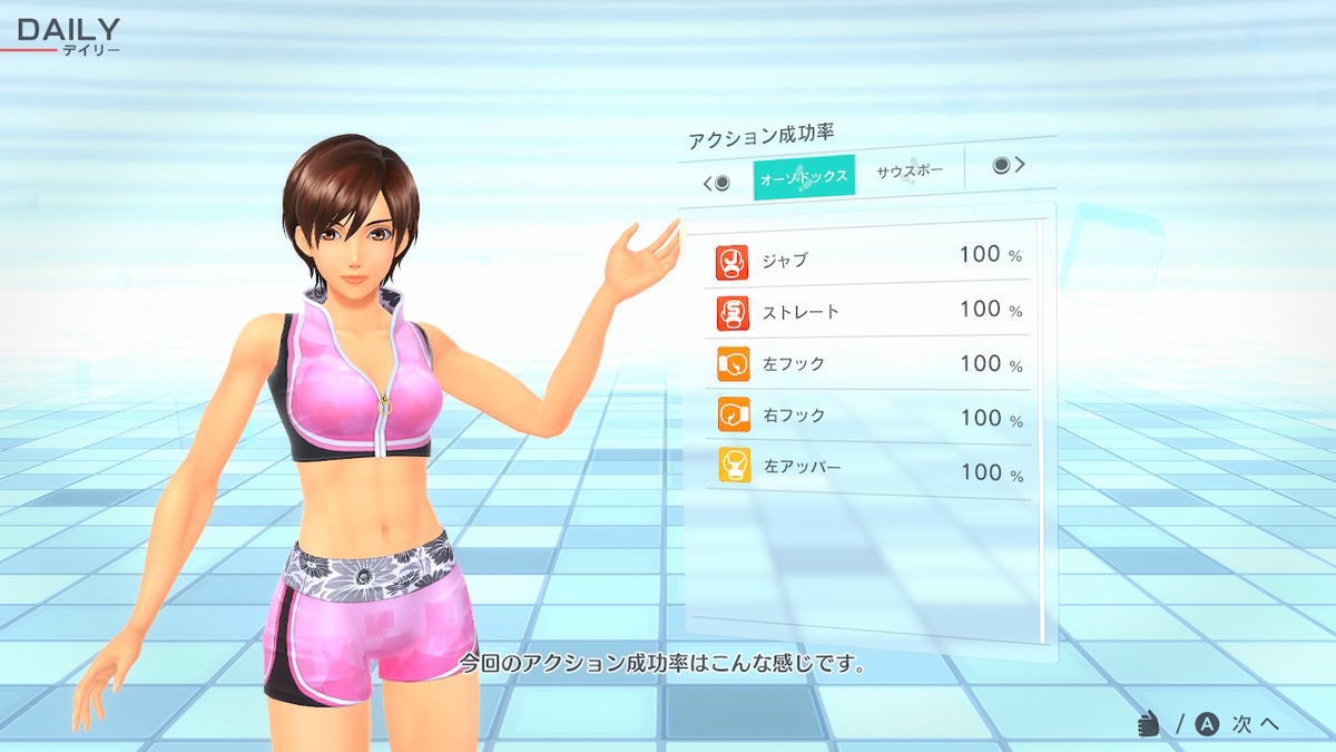フィットボクシング アクション判定率