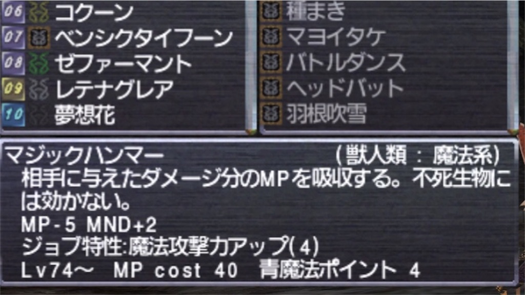 レベル99からのラーニング【マジックハンマー】 - テクテクFF11