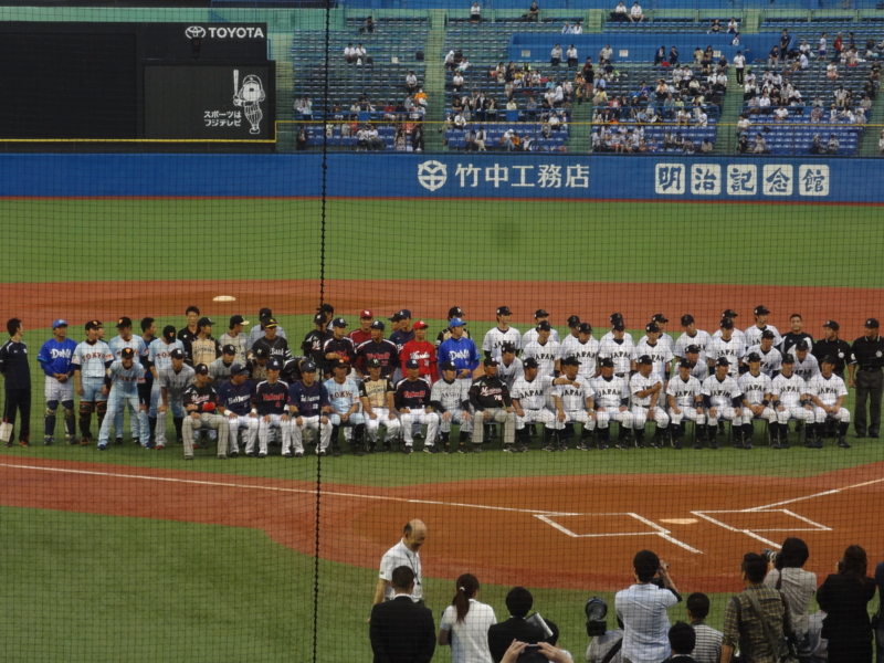 侍ジャパン大学日本代表 対 NPB選抜 世田谷草野球ロスヒターノス