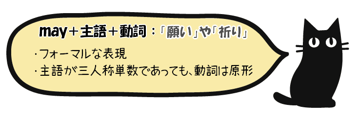 「may＋主語＋動詞」の用法