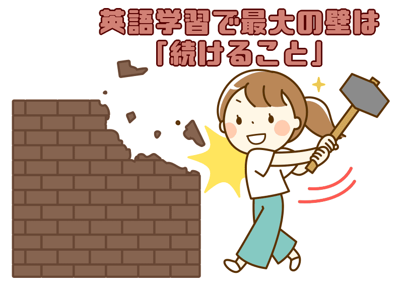 英語学習で最大の壁は「続けること」