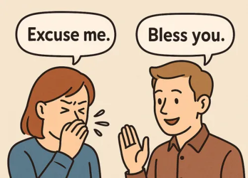 くしゃみをした時のExcuse meとBless you