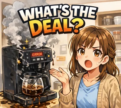 what's the deal?と言っている女性