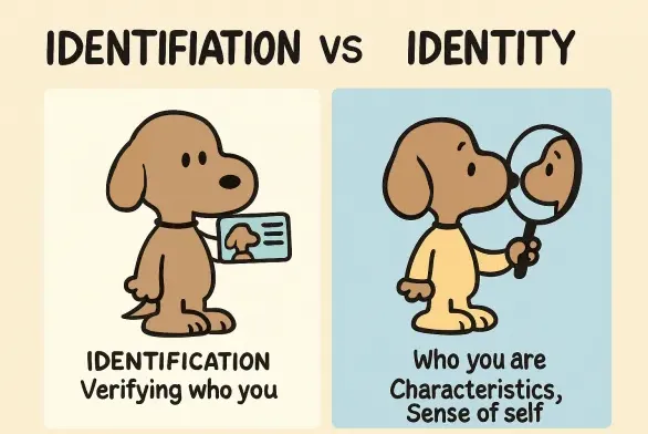 identificationとidentityの違いイメージ