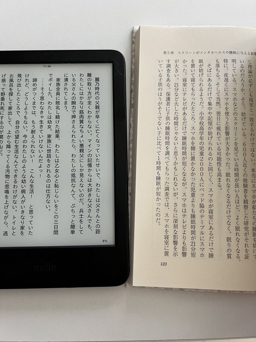 Kindle 6インチと、Kindle Paperwhite 10世代を比較♪ どっちが