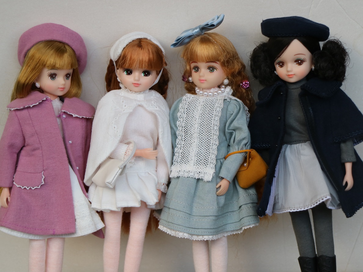 リカちゃん、あきちゃん、パレットF、きらちゃんxGalumドレス