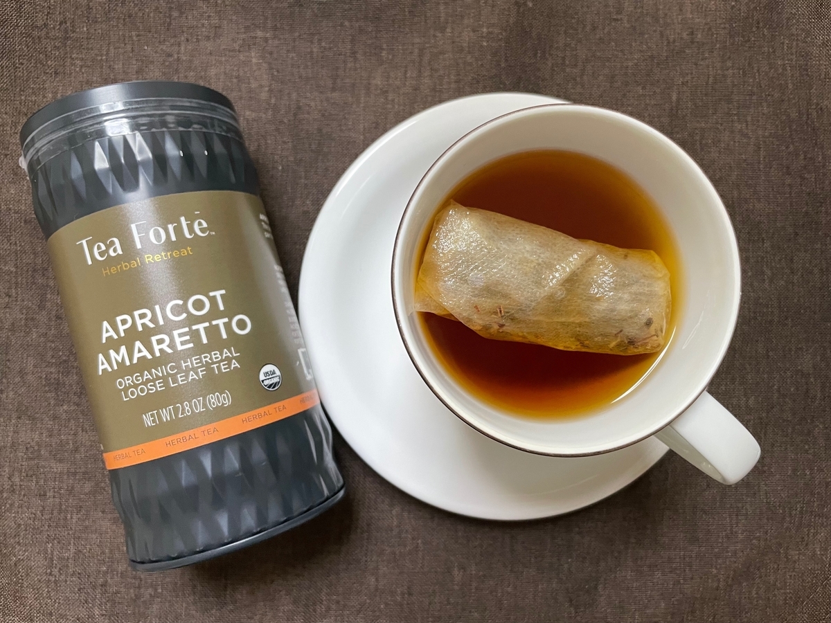 【ノンカフェイン】Tea Forte「Apricot Amaretto」読書の秋に眩しい香り【フレーバー付きルイボスティー】主観レビュー