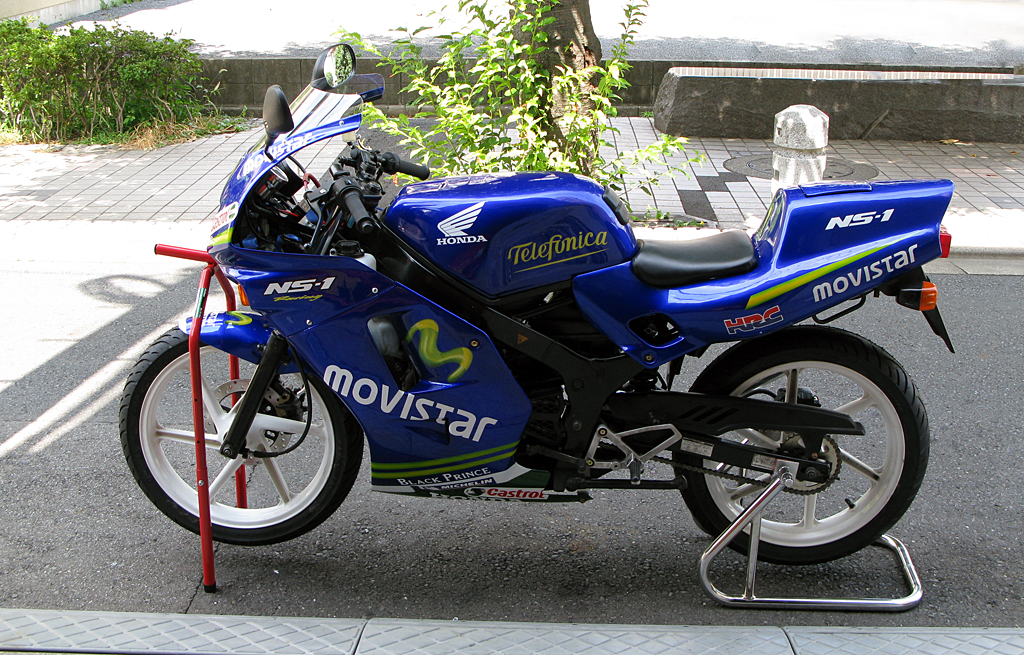 f:id:ltemaweb:20190525182408j:plain スタンドに置くとレーサーのようなNS-1
