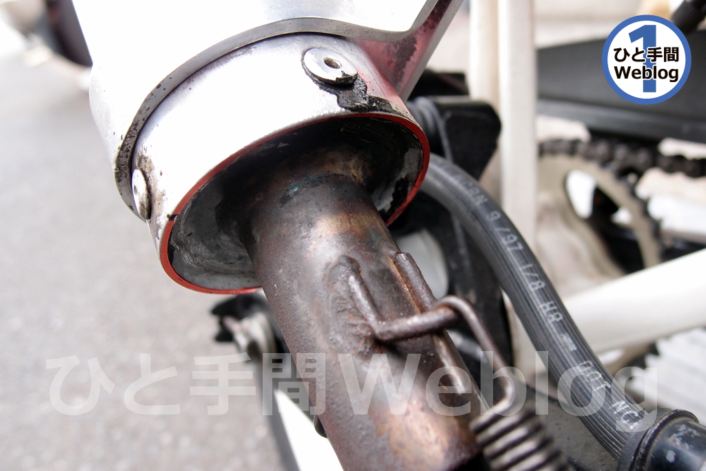 ホンダNS-1に取り付けたリップス製チャンバーを耐熱塗料ブラック