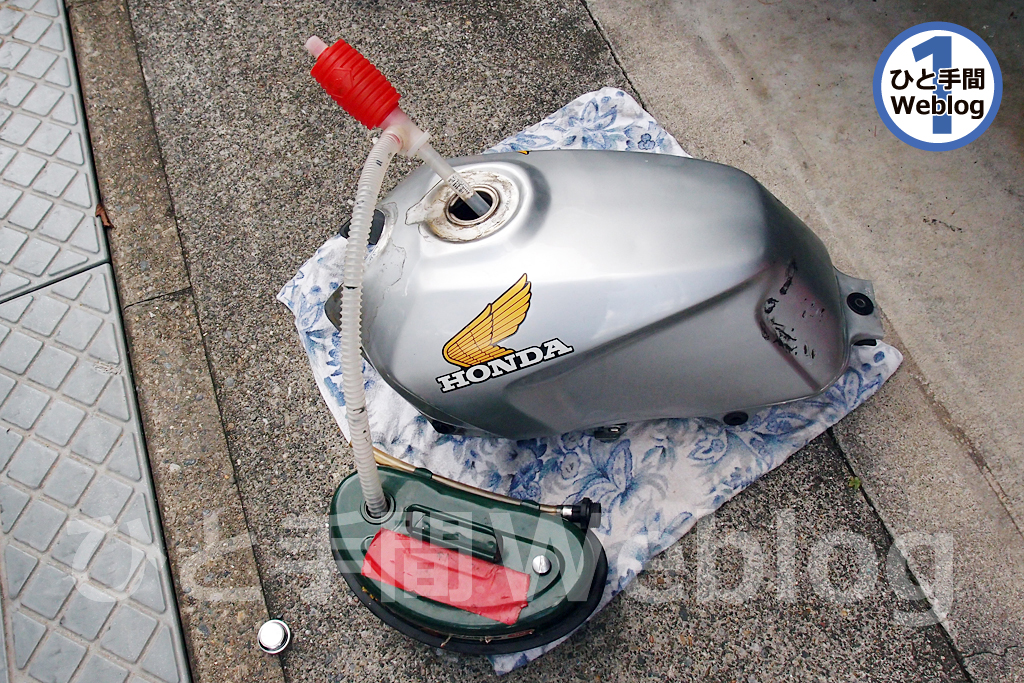 E*T様 CBX 550燃料タンク レストア セル始動不良CBX125Fのフューエルタンクをチェックしたら、大変な事態