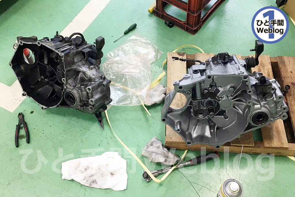 ホンダビートのガラガラ音解消のため、リビルトミッションに交換。併せ